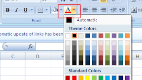 Cara Mewarnai Huruf Melalui Tab Home dan Format Cells Dalam Excel